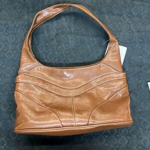 Sag Harbor Tan Leather Shoulder Bag